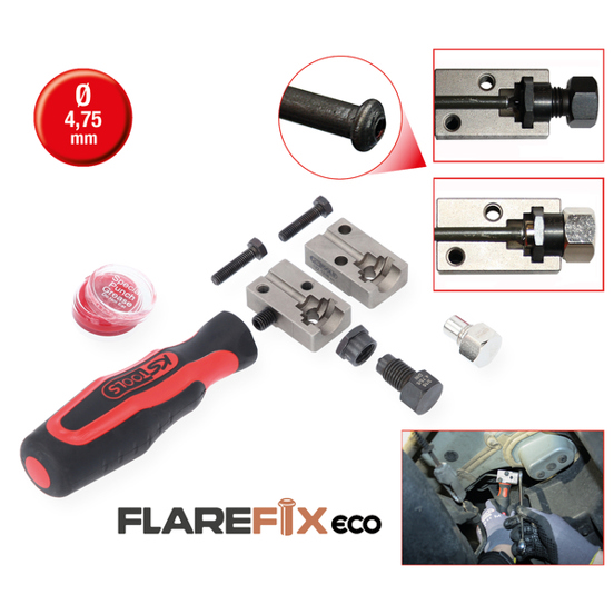 FLAREFIXeco 4,75 mm Universelles Bremsleitungs-Bördelgerät Set - 4-teilig