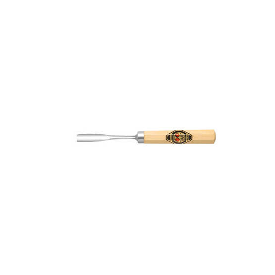 Gekröpfter Kerbschnitzbeitel 10 mm mit mittlerer Höhlung - Stich 8