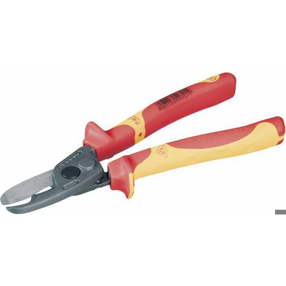 VDE-Kabelschere NWS 043-69-VDE-210 | Ideal für Alu- und Kupferkabel (Abisoliertechnik) - geeignet für ein- und mehrdrähtige Kabel bis 25 mm²