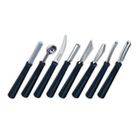 8-teiliges Schnitzmesser-Set mit Rolltasche - Rot | Giesser | Made in Germany