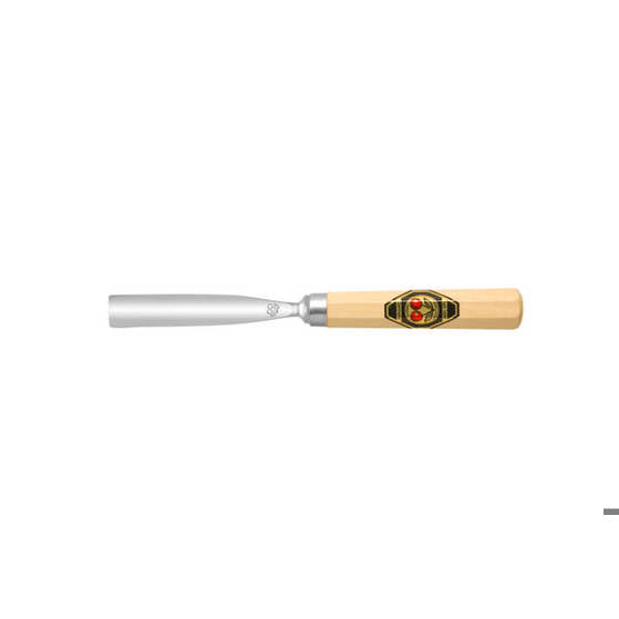 Bildhauerbeitel 10 mm - Gebogenes Flacheisen - Stich 4 | Präzise Werkzeuge für Meisterhandwerker