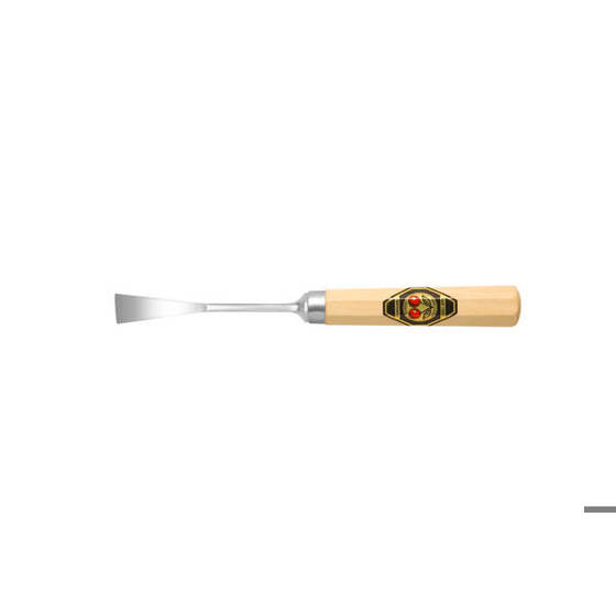 16 mm Bildhauerbeitel - Gekröpftes Flacheisen | Stich 3 für präzise Holzarbeiten