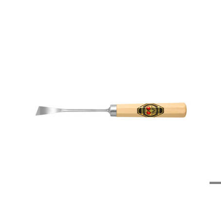 14 mm Bildhauerbeitel - Gekröpftes, Rechtsschräges Balleisen - Stich 1