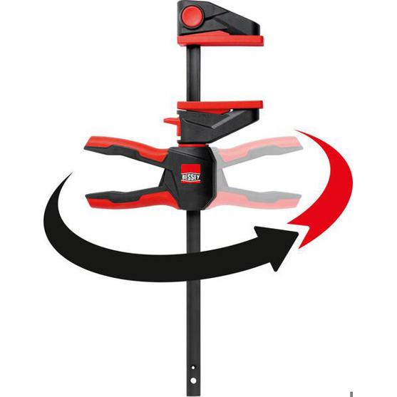 BESSEY® Einhandzwinge EZ – 450x80mm mit drehbarem Griff