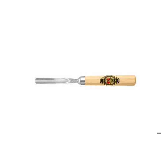 Gebogener Kerbschnitzbeitel 2 mm mit V-förmiger Schneide - Stich 39
