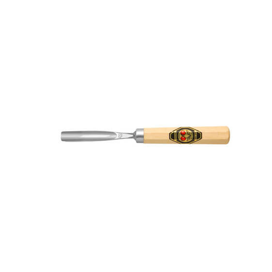 Kerbschnitzbeitel Gebogen 2 mm - Mit Tiefer Höhlung - Stich 10