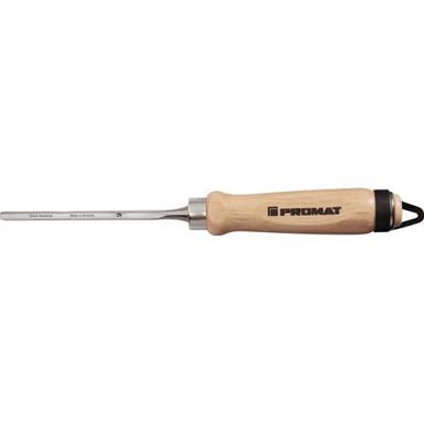PROMAT Hohlbeitel 10mm Ulmer Form - CV-Stahl mit 2 Stahlzw. aus Weißbuchenholz